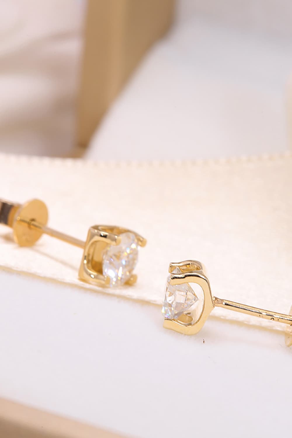 1 Carat Lab-Grown Diamond 18K Gold Stud Earrings