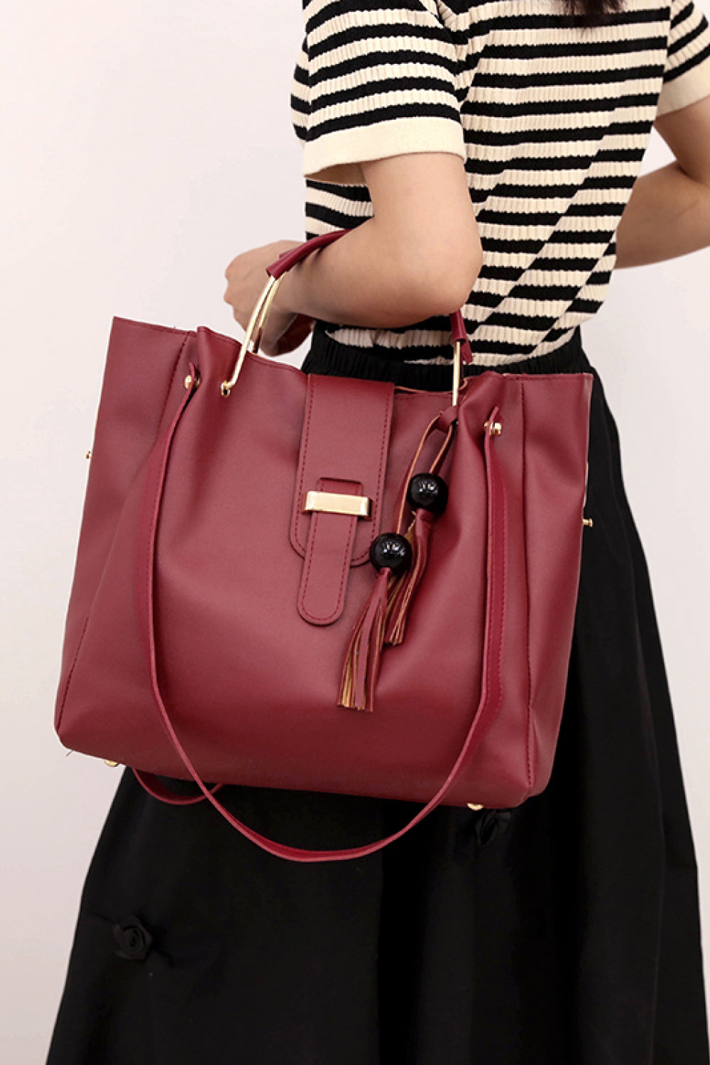 2-Piece PU Leather Bag Set