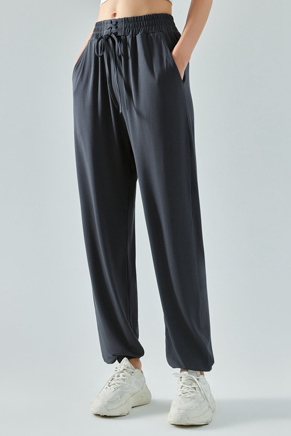 Tie Waist Sports Pants