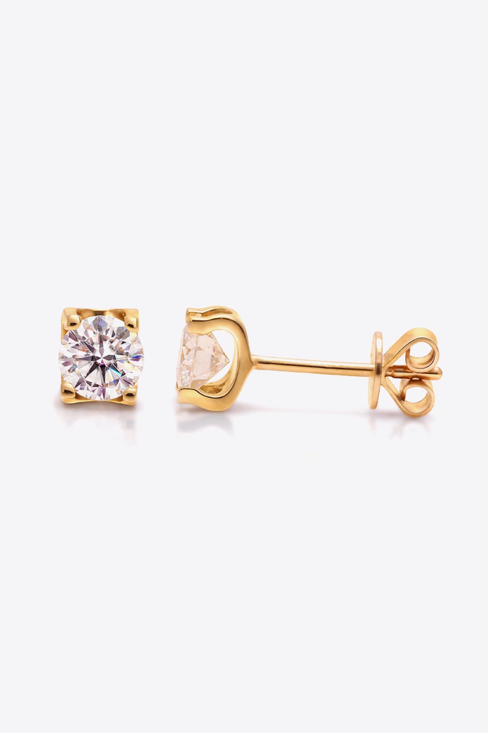 1 Carat Lab-Grown Diamond 18K Gold Stud Earrings