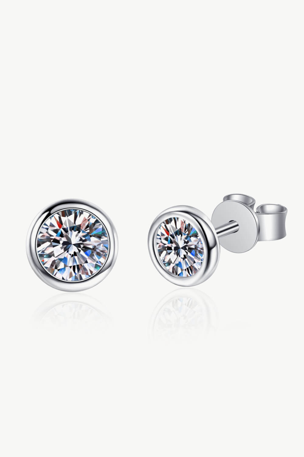 Moissanite Round-Shaped Stud Earrings