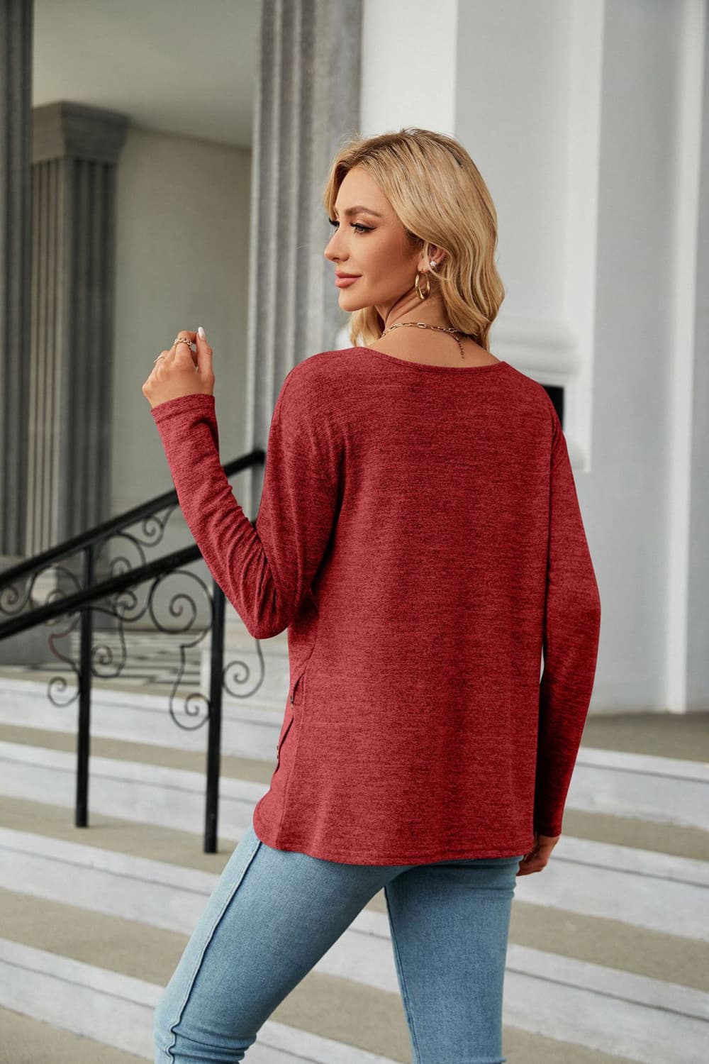 Round Neck Long Sleeve T-Shirt