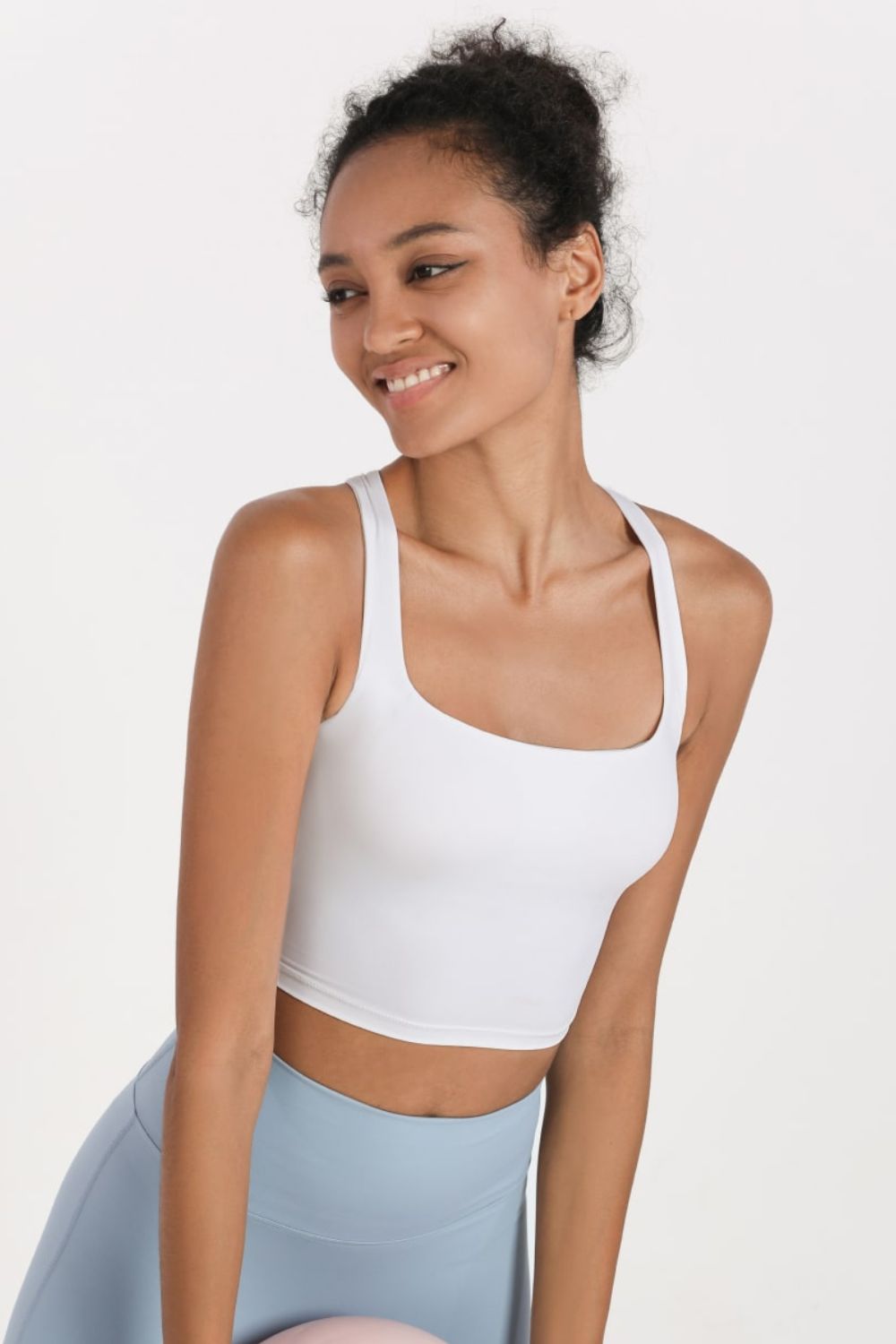 Crisscross Open Back Cropped Sports Cami