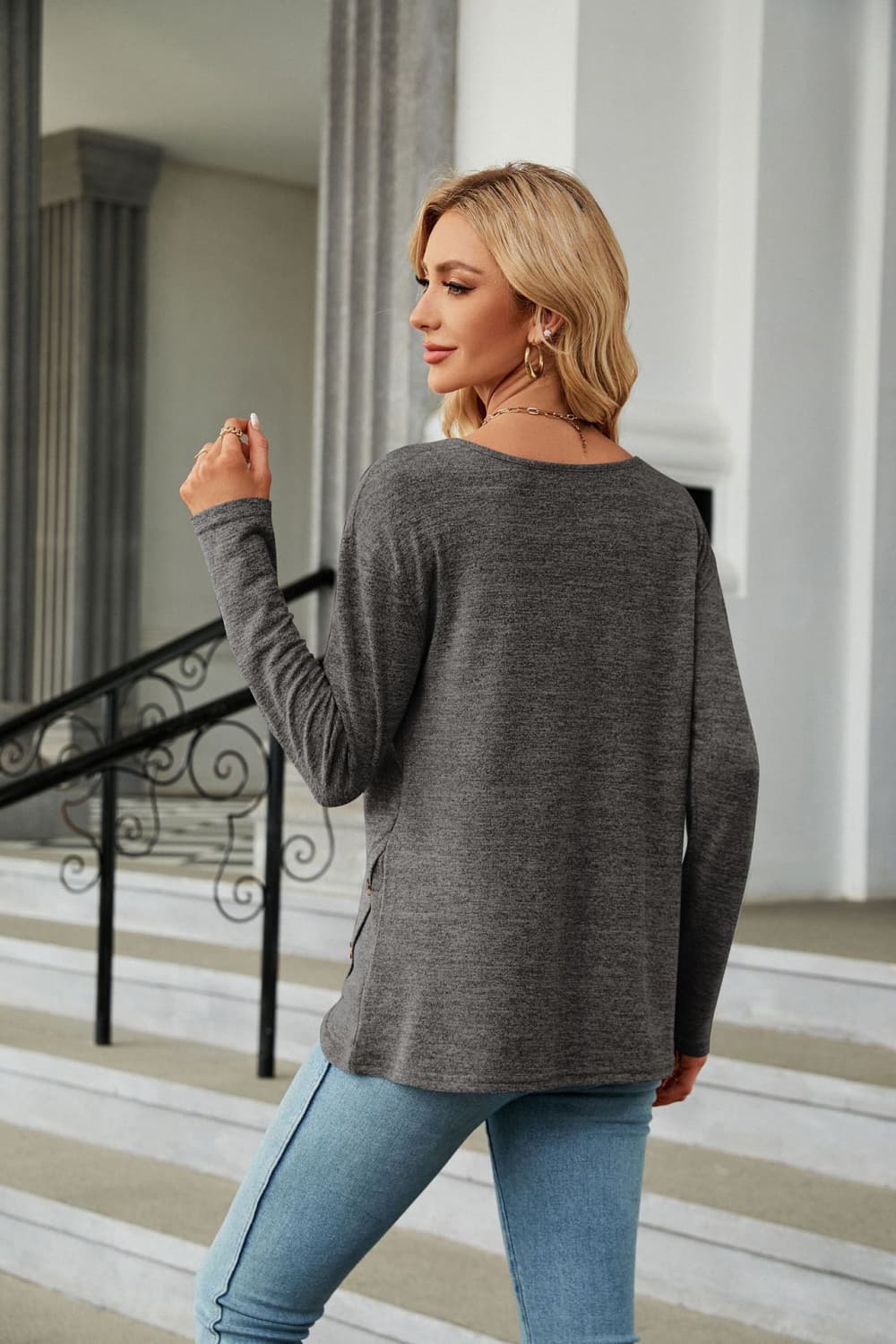 Round Neck Long Sleeve T-Shirt