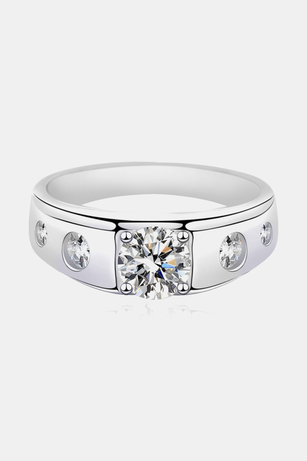 1 Carat Moissanite 925 Sterling Silver Ring