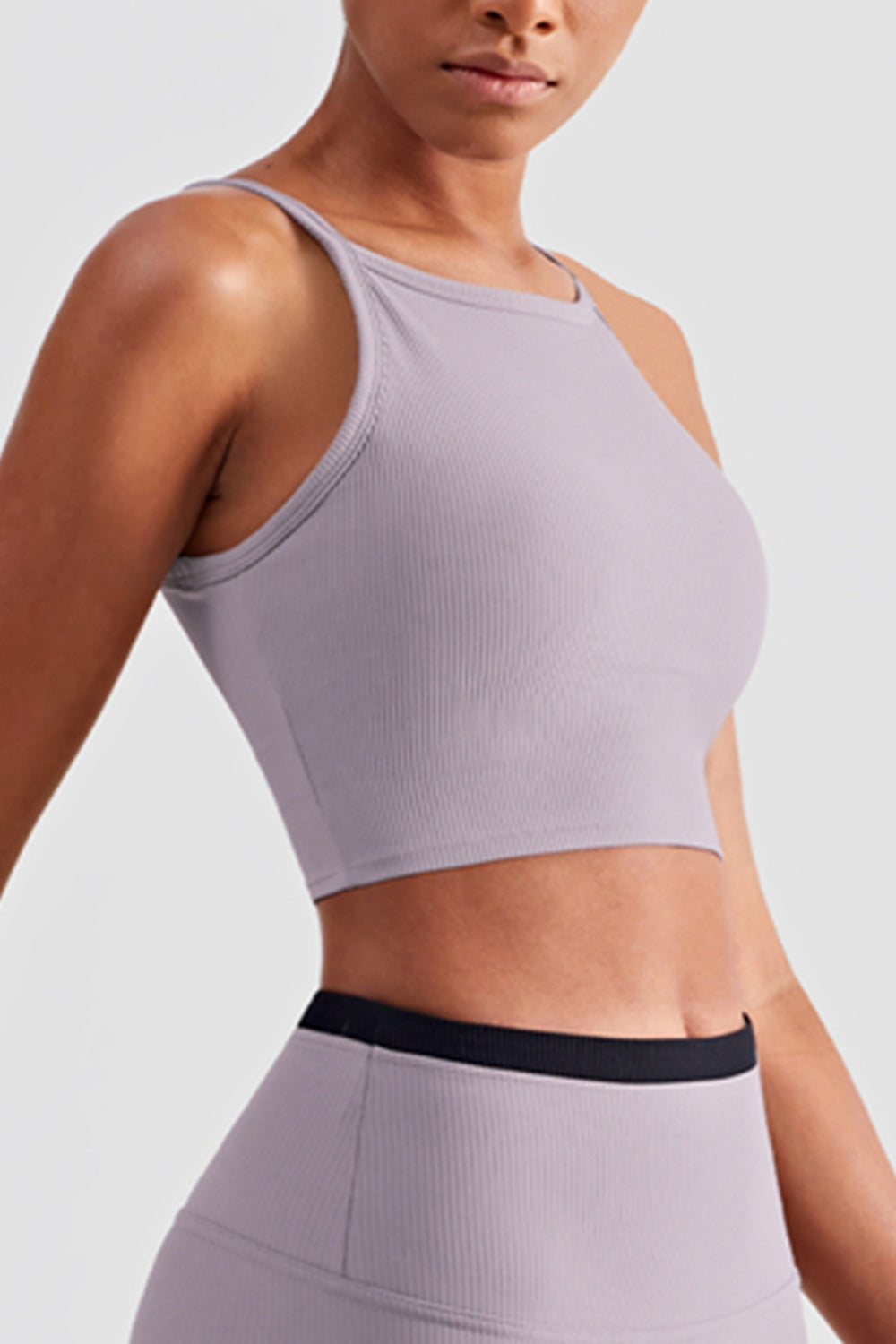 Round Neck Cropped Sports Cami