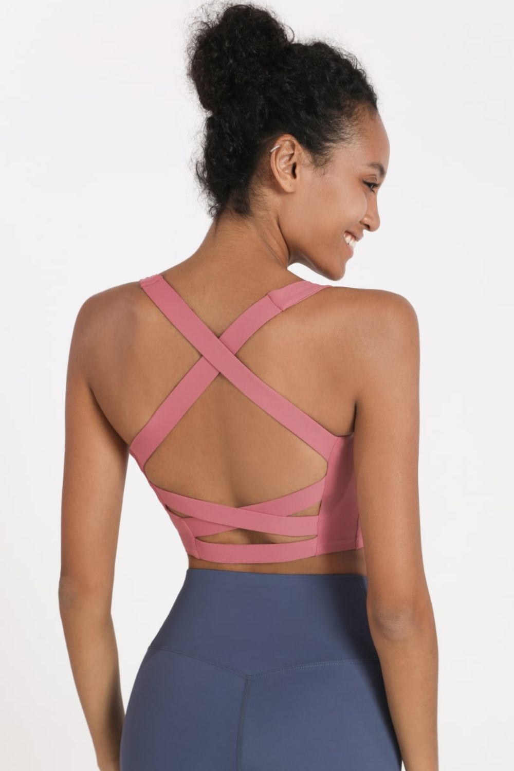 Crisscross Open Back Cropped Sports Cami